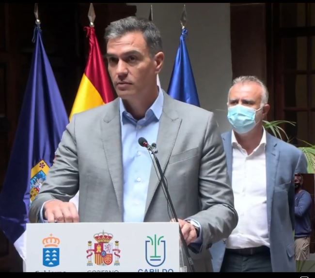 Pedro Sánchez anuncia medidas millonarias para La Palma