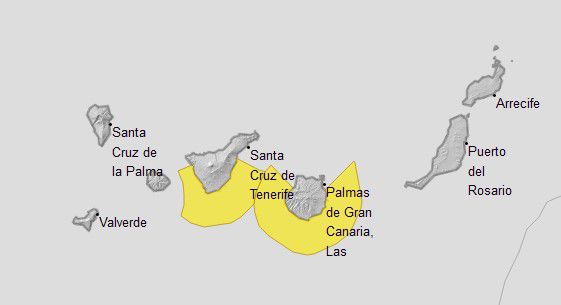 Gran Canaria y Tenerife estarán este jueves en riesgo por oleaje