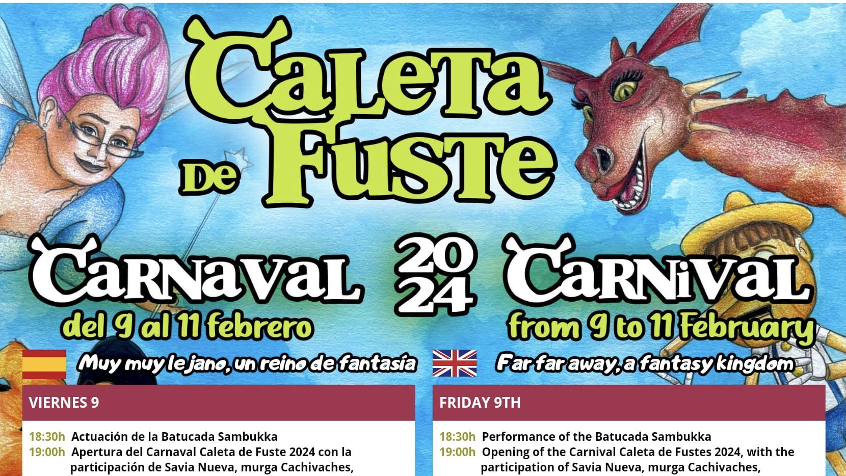 El Carnaval llega a Caleta de Fuste con un 'Muy muy lejano, reino de fantasía'