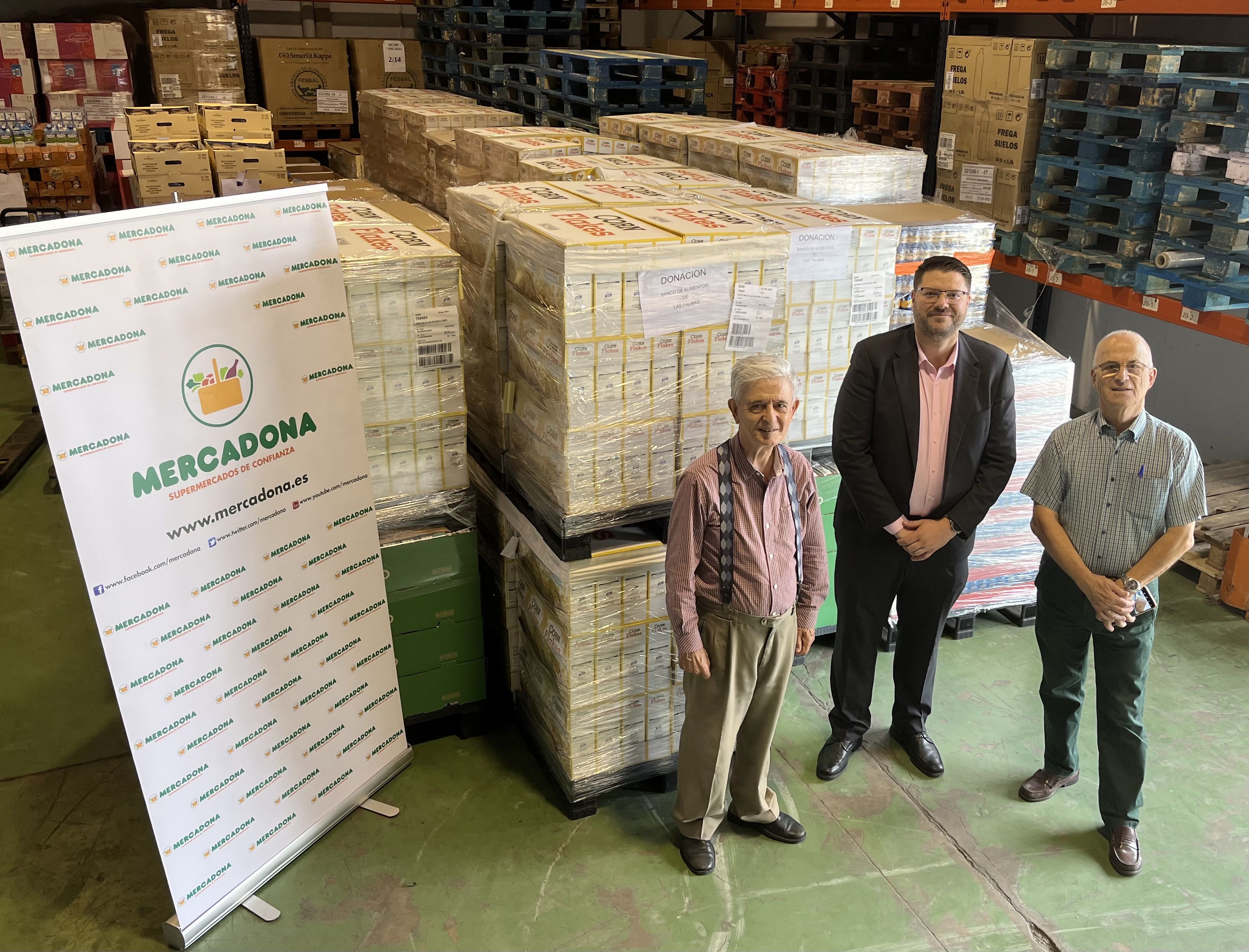 MERCADONA dona 30 toneladas de Productos de Primera Necesidad a los Bancos de Alimentos de Canarias