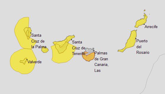 Solo en Norte de Gran Canaria está sin avisos por riesgos meteorológicos