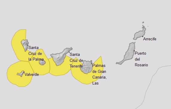 AVISO amarillo martes y miércoles por fenómenos costeros en Gran Carnaria