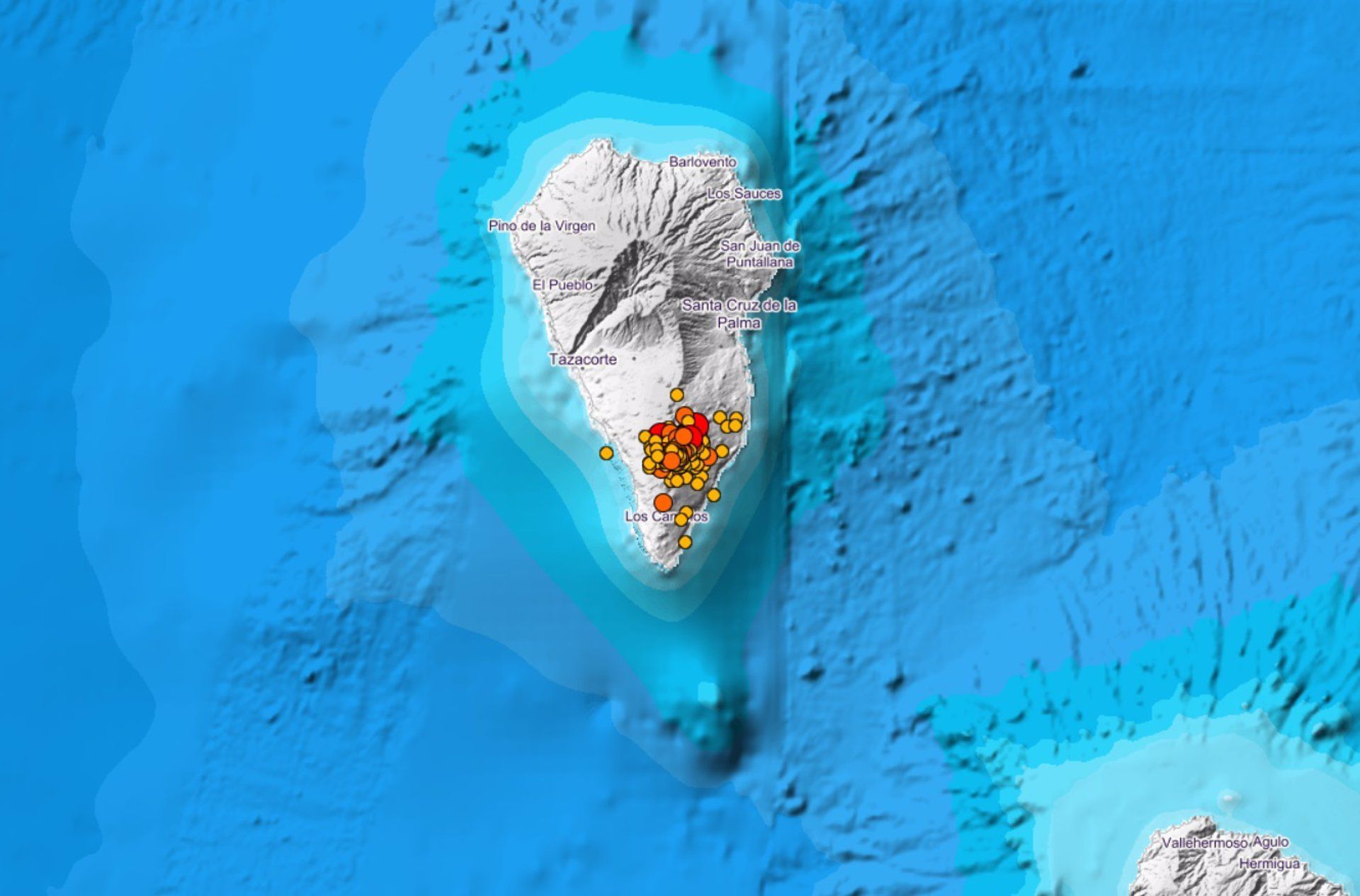 Ayer se produjo el terremoto de mayor magnitud hasta el momento en La Palma: 4,8