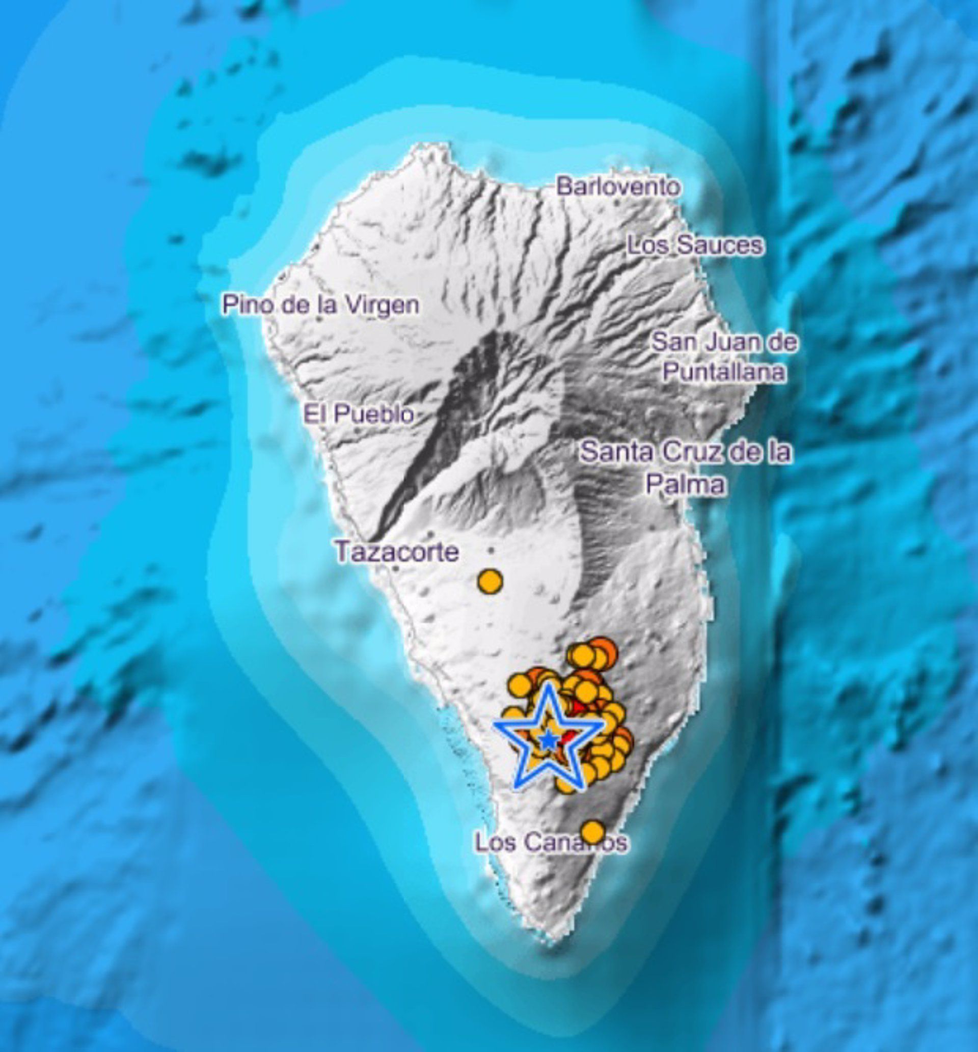 La sismicidad sigue a la baja en La Palma con ocho terremotos desde medianoche